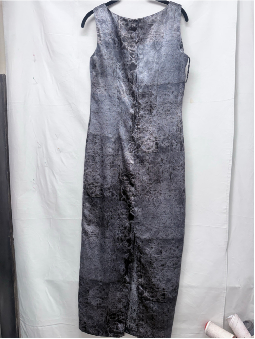 Women's Vintage All That Jazz Sleeveless Dress Black Silver Size 7/8 - Picture 3 of 12